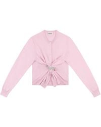 Area - Crystal-Knot Cardigan - Lyst