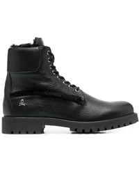 Philipp Plein - The Hunter Shearling Lined Leather Boots - Lyst