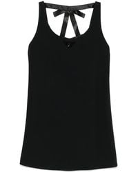 Prada - Abito Corto Con Logo - Lyst