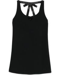 Prada - Triangle-Logo Mini Dress - Lyst