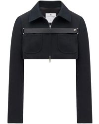 Courreges - Veste À Coupe Crop - Lyst