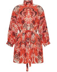 Cara Cara - Robe Courte Beatrice À Col Volanté - Lyst