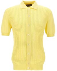 FILIPPO DE LAURENTIIS - Cable-Knit Button-Up Shirt - Lyst