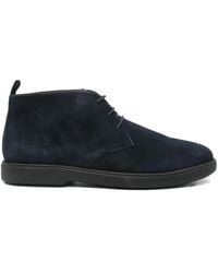 Geox - Lace-Up Leather Desert Boots - Lyst
