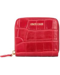 Roberto Cavalli - Embossed Zip Wallet - Lyst