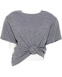 Magda Butrym - Knot-Detail Short-Sleeve T-Shirt - Lyst