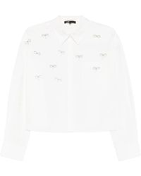 Maje - Camisa Con Detalle De Lazo - Lyst