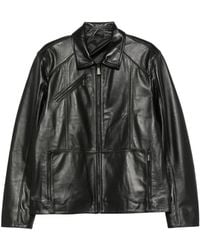 SERGIO MORETTI FIRENZE - Zip-Up Leather Jacket - Lyst