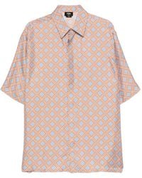 Fendi - Geometric-Print Short-Sleeve Shirt - Lyst