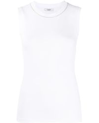 Peserico - Beaded-Trim Tank Top - Lyst