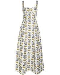 Emporio Sirenuse - Abito Midi A Fiori - Lyst