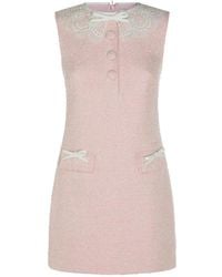 Self-Portrait - Bouclé Mini Dress - Lyst
