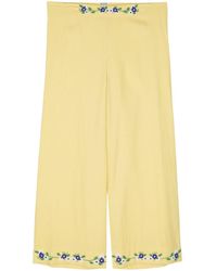Bode - Beaded Chicory Cotton Trousers - Lyst