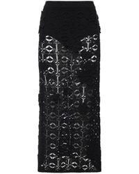 Pinko - Crochet-Effect Maxi Skirt - Lyst