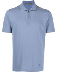 Corneliani - Half-zip Fastening Detail Polo Shirt - Lyst