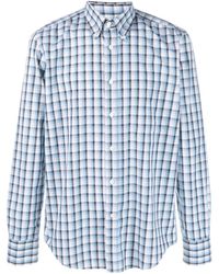 Canali - Checked Long-sleeve Shirt - Lyst