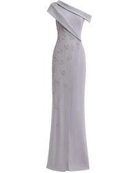 Gemy Maalouf - Folded-Detail Asymmetrical-Neck Gown - Lyst