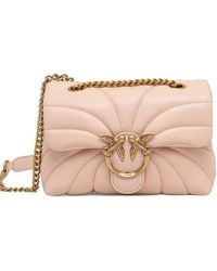 Pinko - Mini Love Quilted Leather Crossbody Bag - Lyst