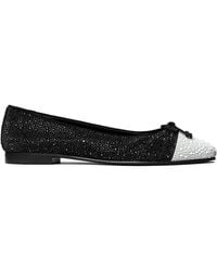 Tory Burch - Cap-Toe Crystal Ballet Flats - Lyst