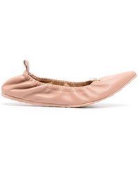 Gianvito Rossi - Alina Leather Ballerina Shoes - Lyst