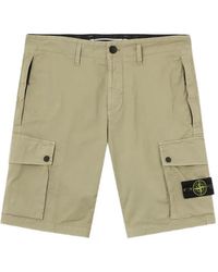 Stone Island - Stretch Organic Cotton Twill Slim-Fit Cargo Bermuda Shorts With Zipper Pockets - Lyst