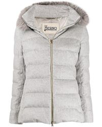 Herno Doudoune courte à fermeture zippée - Gris