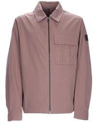 Belstaff - Logo-Patch Flap-Pocket Cargo Shirt - Lyst