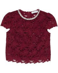 Self-Portrait - Embellished Blouse - Lyst