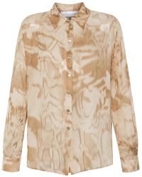 Blumarine - Two-Tone Viscose Shirt - Lyst