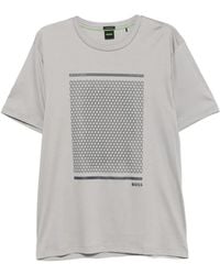 BOSS - Geometric-Print T-Shirt - Lyst