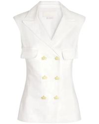 Genny - Double-Breasted Pocket Vest - Lyst
