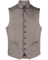 Corneliani - Quilted Button-up Gilet - Lyst