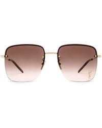 Saint Laurent - Gafas de sol SL 312 con placa del logo - Lyst