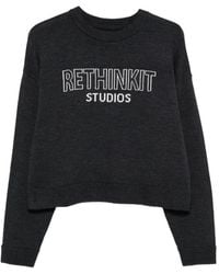 Rethinkit Studios - Logo-Intarsia Crew-Neck Sweater - Lyst