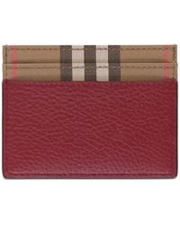 Burberry - Tarjetero Con Motivo Vintage Check De Piel Granulada - Lyst