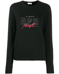 Saint Laurent Sweater Met Print - Zwart