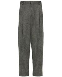 DSquared² - Herringbone-Pattern Pleated Trousers - Lyst