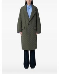 Maison Margiela - Notched-Lapels Quilted Coat - Lyst