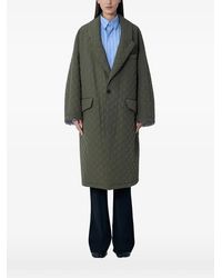 Maison Margiela - Notched-Lapels Quilted Coat - Lyst