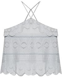 Isabel Marant - Prisha Broderie-Anglaise Ruffled Top - Lyst