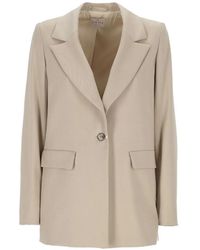 Emme - Single-Breasted Notched-Lapels Jacket - Lyst