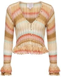 Cinq À Sept - Edith Ruffled Space-Dyed Cardigan - Lyst