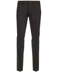 Al Duca d'Aosta - Drill-Texture Pressed-Crease Trousers - Lyst