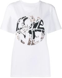 Alberta Ferretti - Sequinned Print T-Shirt - Lyst