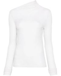 Imperial - Draped Long-Sleeve Top - Lyst