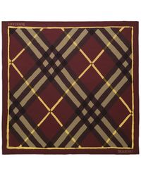 Burberry - Watercolour Check Silk Scarf - Lyst