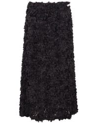 NOUMENO CONCEPT - Petal-Appliqué Midi Skirt - Lyst