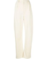 Lemaire - Straight-Leg Cotton-Blend Trousers - Lyst
