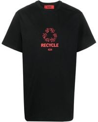 424 - T-Shirt mit Logo-Print - Lyst