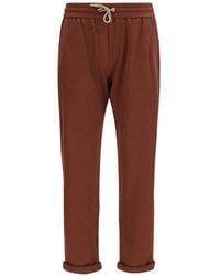 Brunello Cucinelli - Drawstring Turn-Up Track Pants - Lyst